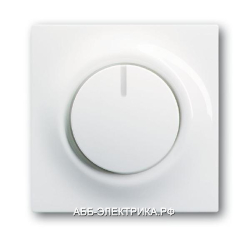 Светорегулятор поворотно-нажимной 600Вт для ламп накаливания, цвет Белый, ABB Impuls